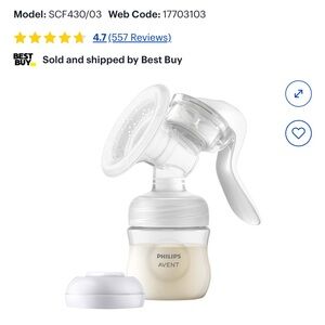 Philips Avent Manual Breast Pump - White